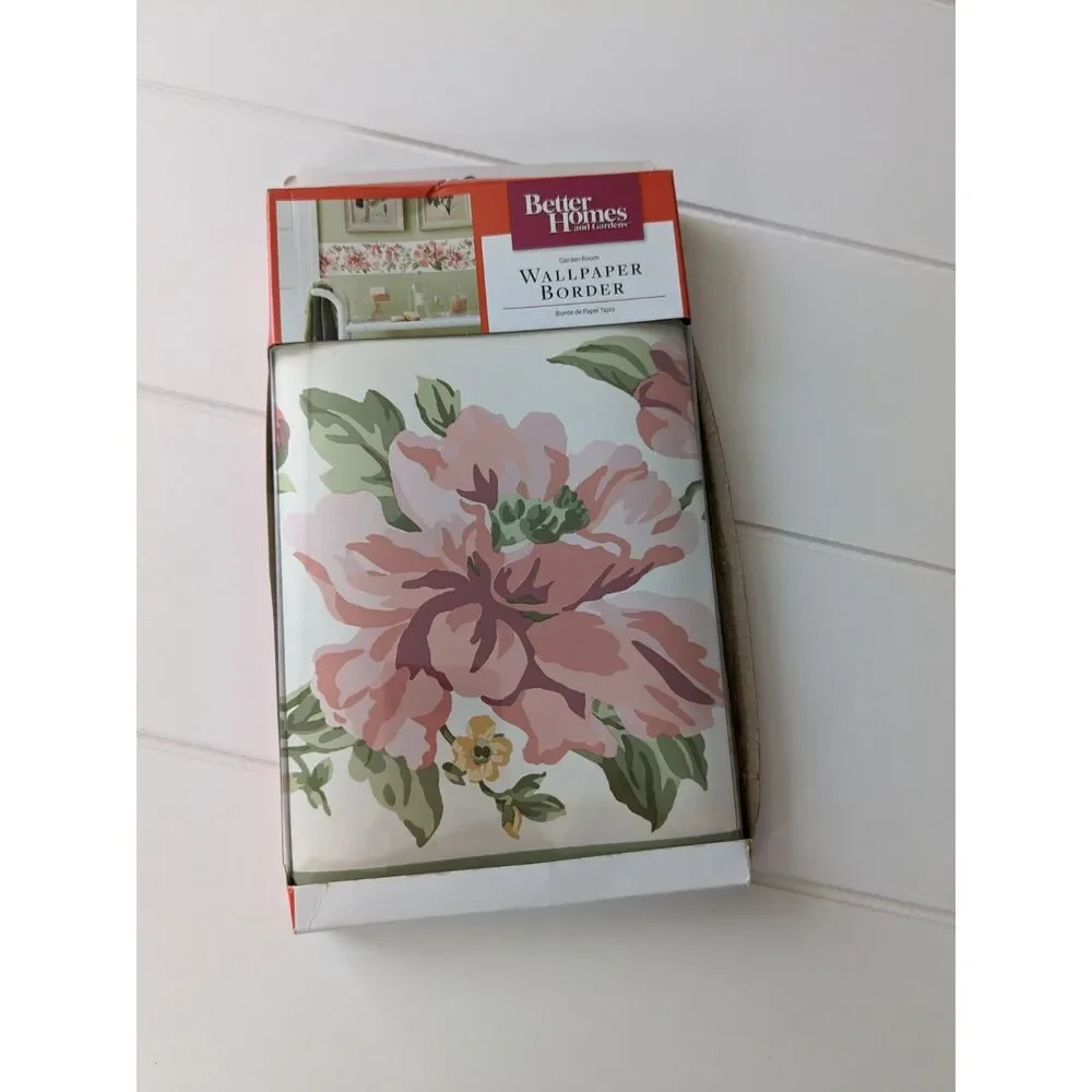Better Homes & Gardens Wallpaper Border - Pink Flowers - 6.75